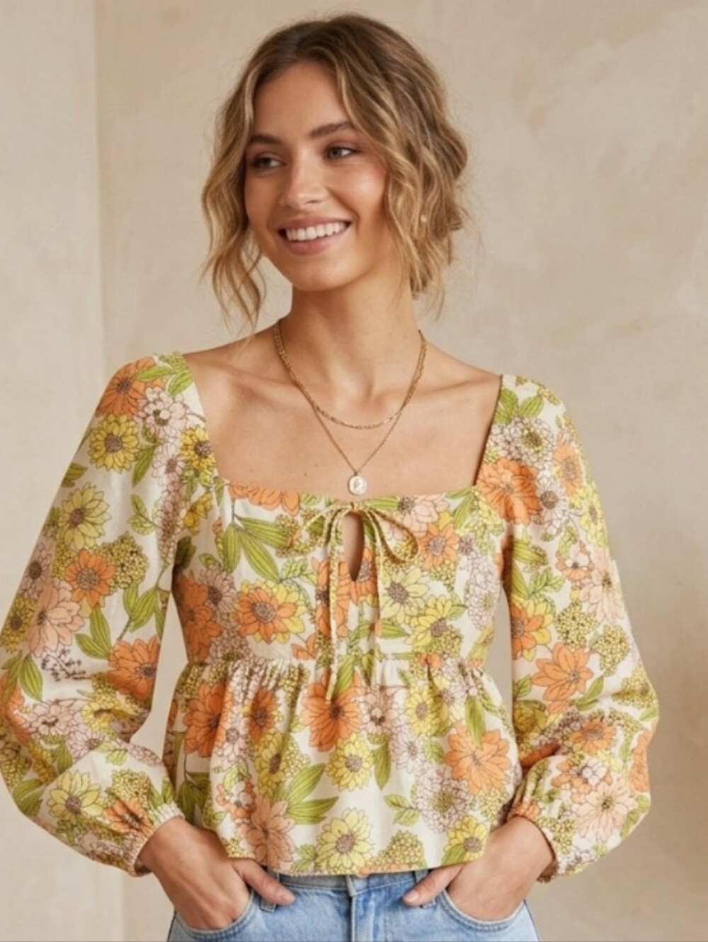 J. CREW Size 2 Vintage Style Retro Inspired Floral Blouse Cottagecore Boho